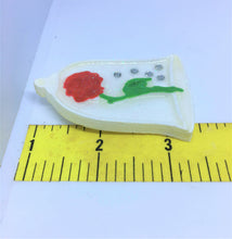 Hand Painted Resin Beauty and the Beast Enchanted Rose inspired  Pin/ Brooch Belle and Beast