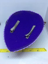 Disneyland Its a Small World Inspired print Fascinator Hat Base DIY Finish it yourself or Ready to wear Purple Print