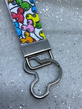 Rainbow Mickey Balloons wristlet Keychain or Purse Charm